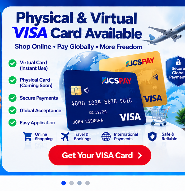 JCSPAY Physical and Virtual Visa Card